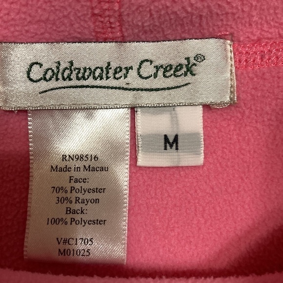 Coldwater Creek bubble gum cozy top size m - Picture 2 of 5